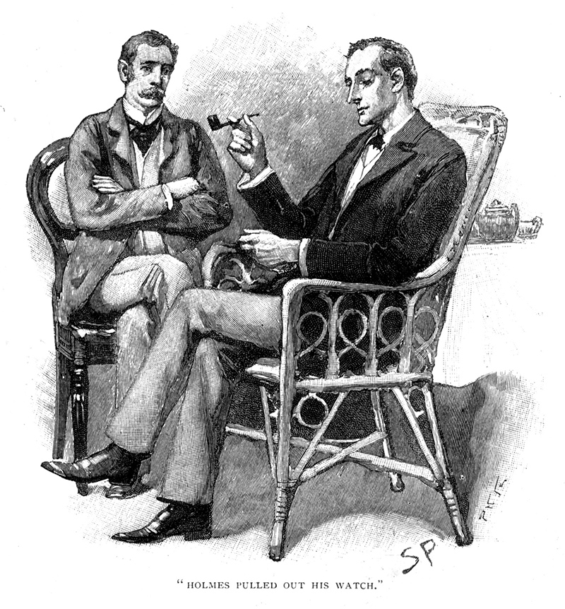 illustration by Sidney Paget for The Adventure of the Greek Interpreter)